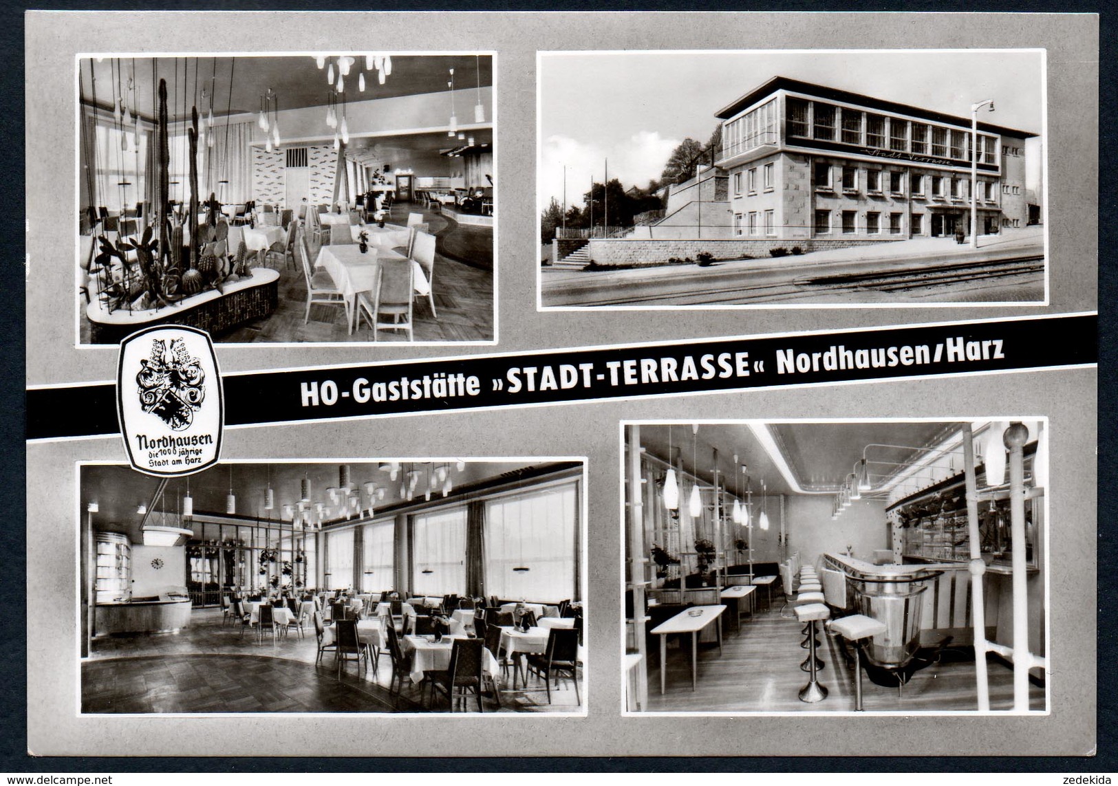 A0789 - Alte MBK Ansichtskarte - Nordhausen - HO Gaststätte - Stadt Terrasse Innenansicht - N. Gel - Garloff - TOP - Nordhausen