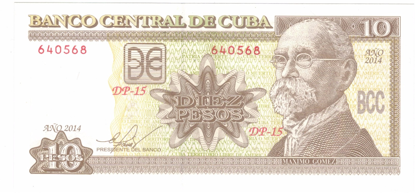 Cuba 10 Pesos, 2014, CUP . New Issue.  UNC. Please No Paypal, Free Ship. To USA. - Cuba