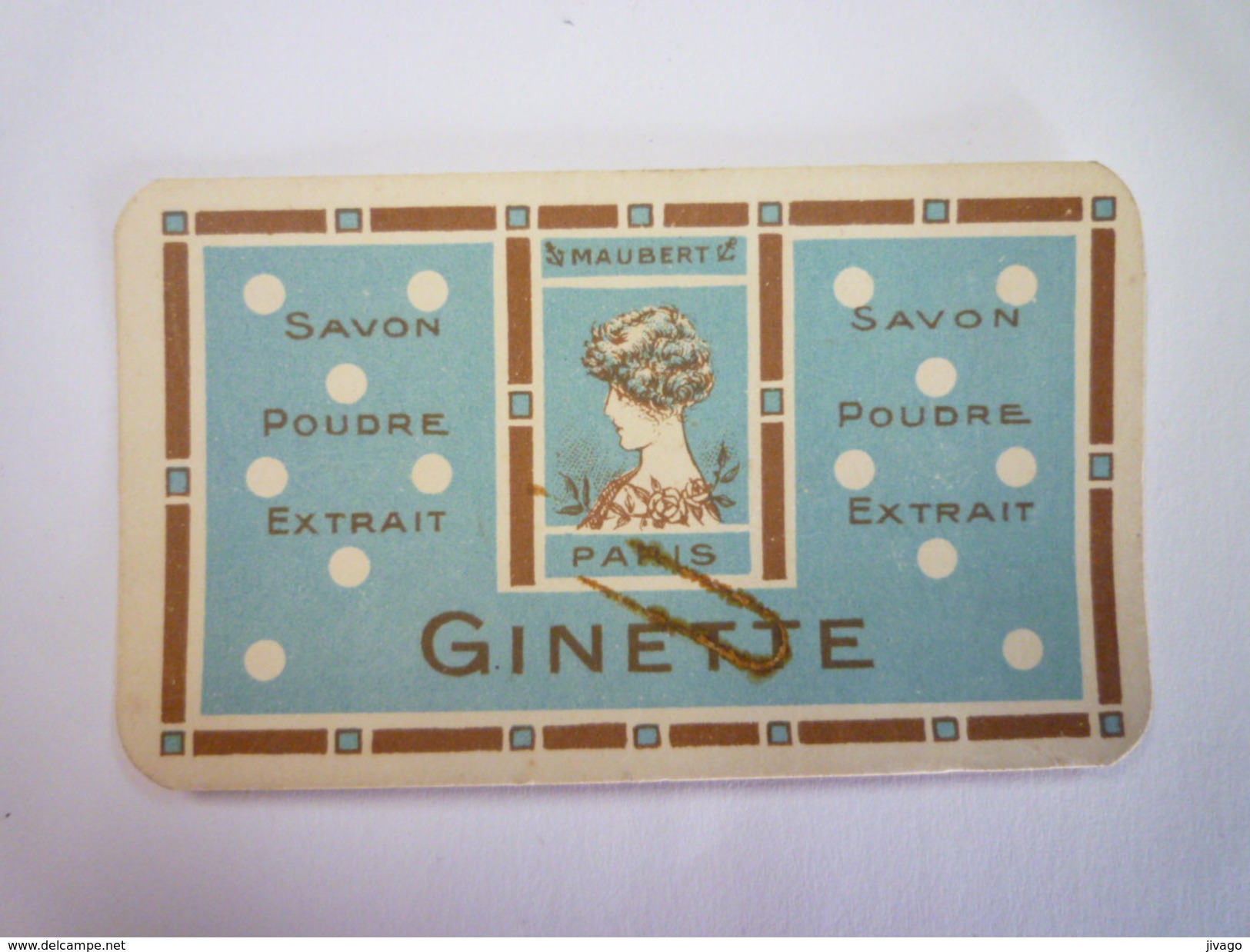 Jolie  CARTE PARFUMEE  " GINETTE " - Anciennes (jusque 1960)