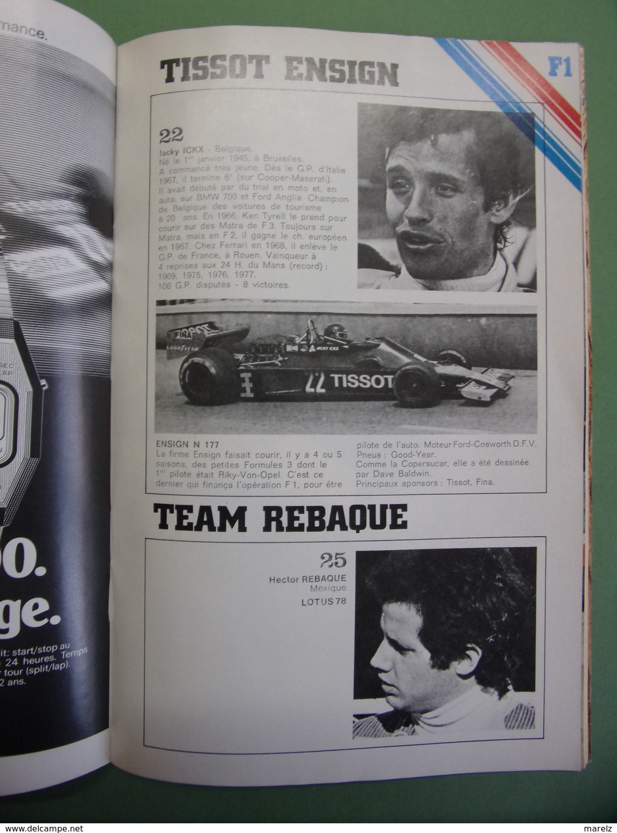 Sport Automobiles F1 Programme Officiel CIRCUIT PAUL RICARD Championnat Du Monde F1 - Ligier Williams Renault McLaren - Automobile - F1