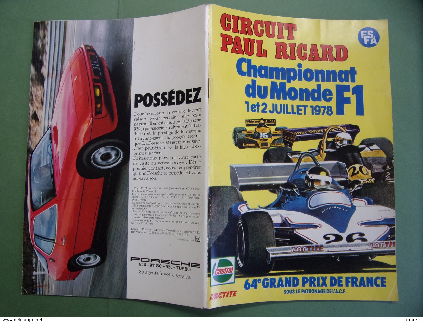 Sport Automobiles F1 Programme Officiel CIRCUIT PAUL RICARD Championnat du Monde F1 - Ligier Williams Renault McLaren