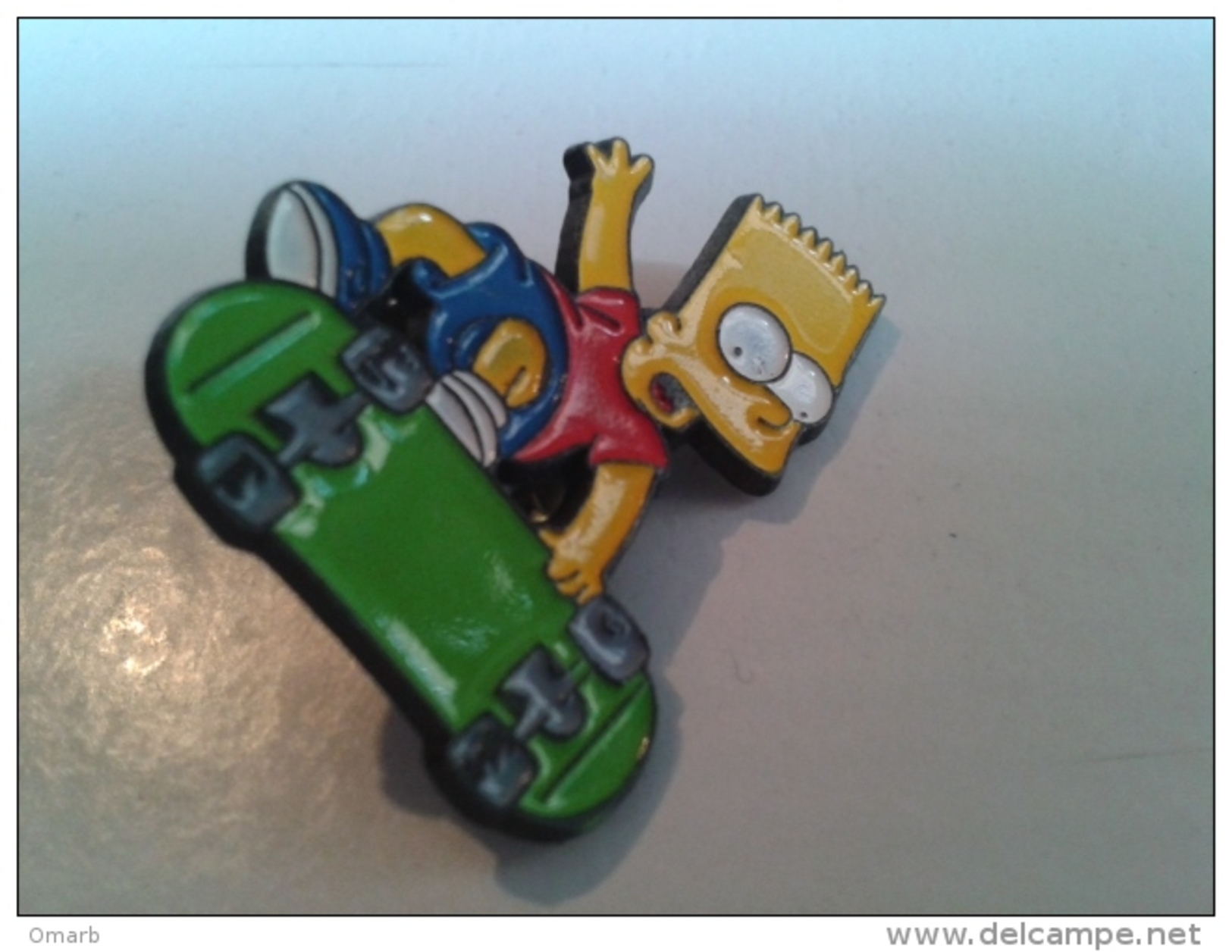 Pin033 Pin Pins Bart Simpson Skateboard, Sport Comics Fumetti Cartoni Animati, Twentieth Century Fox, Animation Satire - Altri & Non Classificati