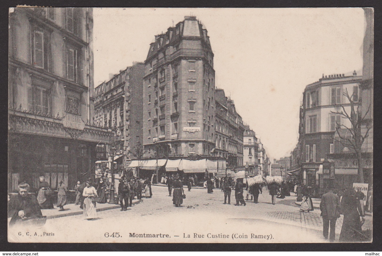D 75 - PARIS - Montmartre - La Rue Custine (Coin Ramey) - 645 - Arrondissement: 18