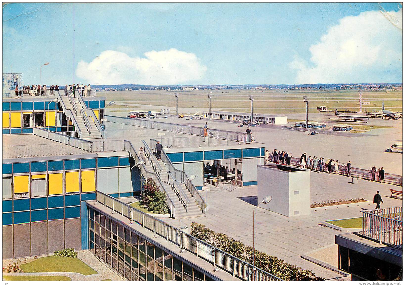 AEROPORT DE PARIS-ORLY . VUE SUR LES TERRASSES ET LES PISTES. - Aerodrome