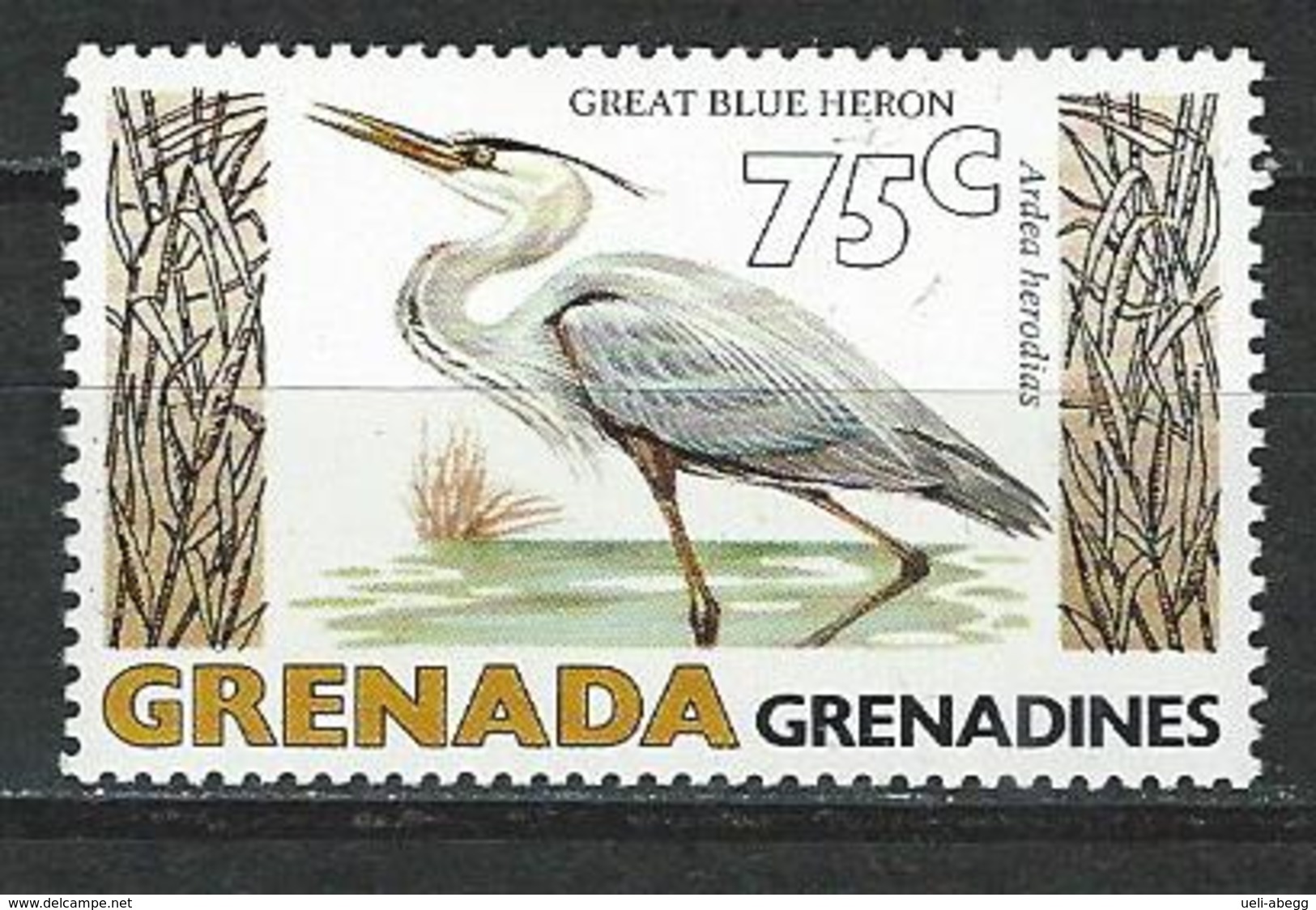 Grenada Grenadinen Mi 345 ** MNH Ardea Herodias - Kranichvögel