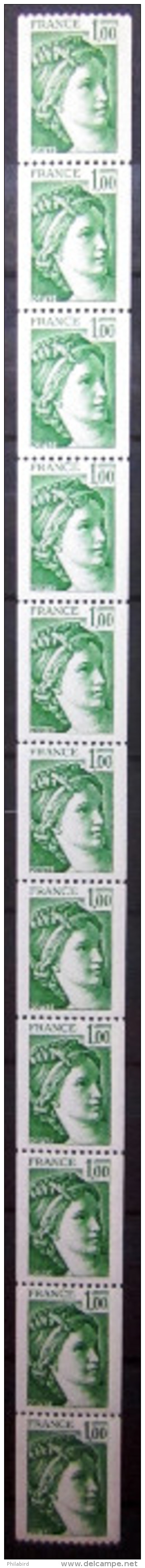 FRANCE            ROULETTE  71  (11 Timbres)            NEUF** - Coil Stamps