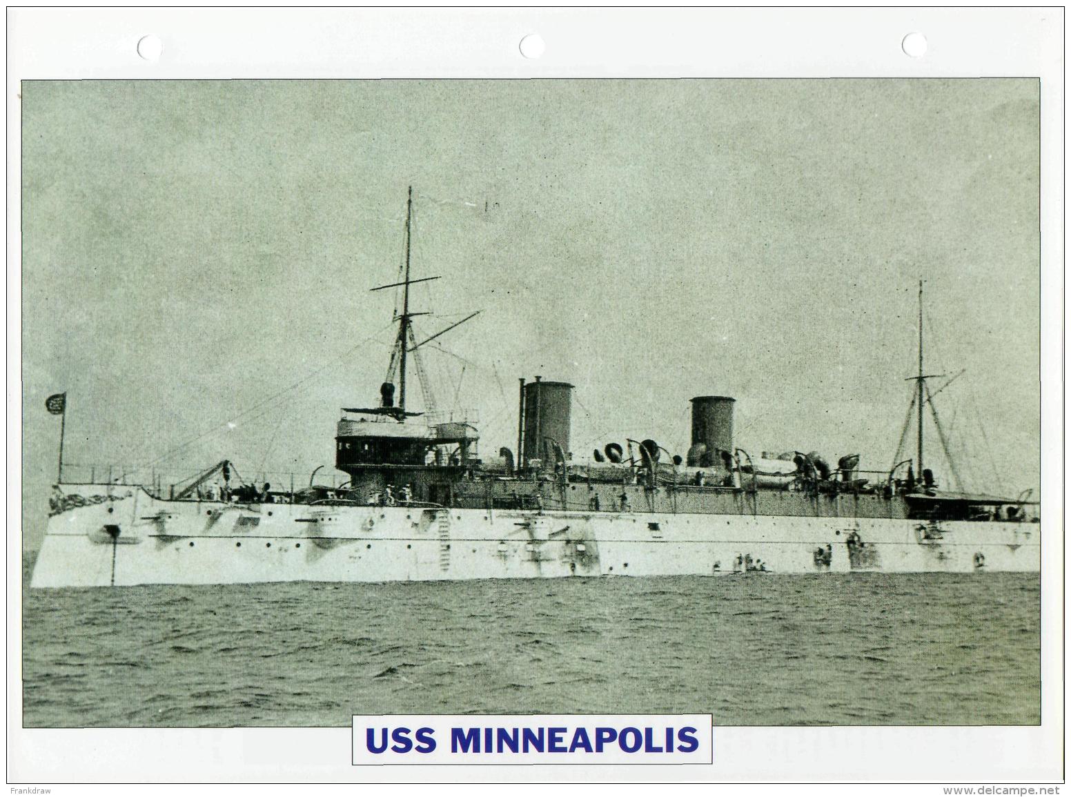 Picture Suitable For Framing - USS Minneapolis - The Columbia Class 1893 Vg+ - Unclassified