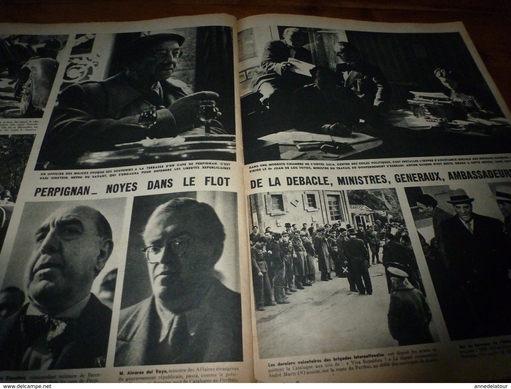 1939 MATCH: Guerre civile Espagne +++(Banyolas,Division Navarre,Juanita la milicienne);PAPE mort;Le CHIFFRE;Perpignan