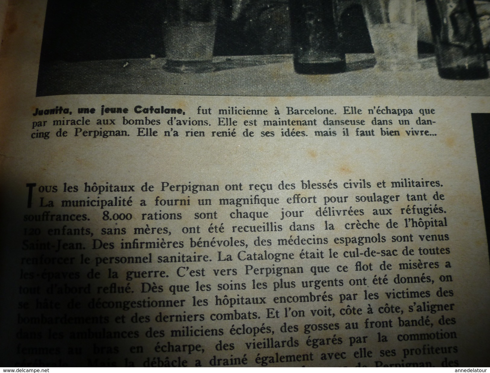 1939 MATCH: Guerre civile Espagne +++(Banyolas,Division Navarre,Juanita la milicienne);PAPE mort;Le CHIFFRE;Perpignan