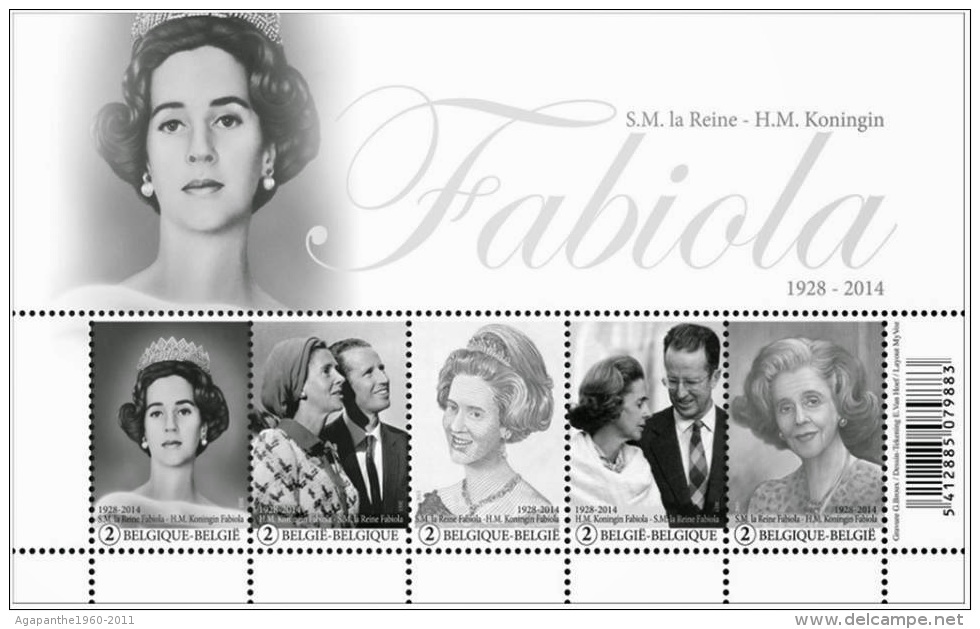 029 - TIMBRES-POSTE -  BELGIQUE 2015 -- En Souvenir De S.M. La Reine Fabiola - Ongebruikt