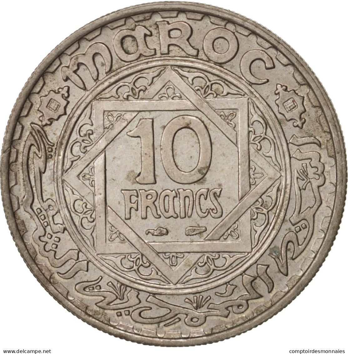 Monnaie, Maroc, Mohammed V, 10 Francs, 1946, Paris, SUP+, Copper-nickel, KM:44 - Marruecos