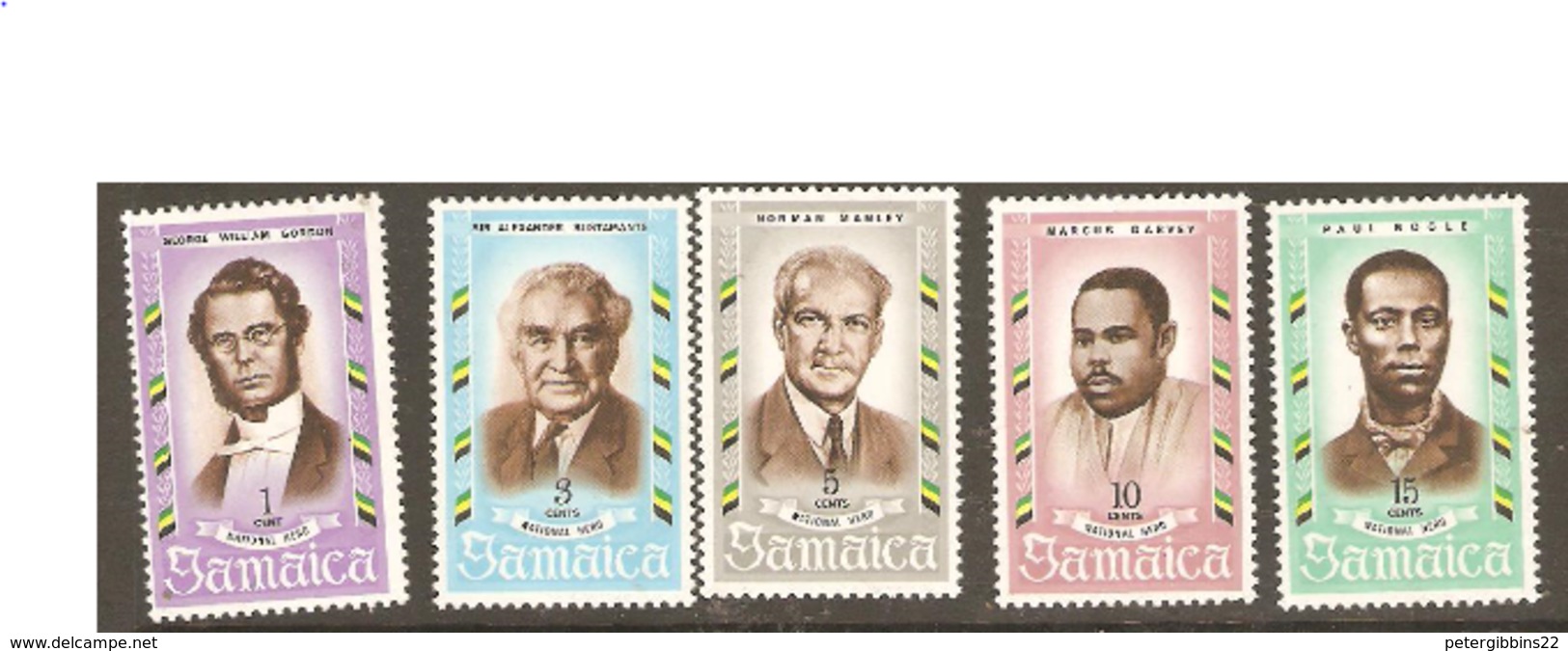 Jamaica 1970 SG 298-02 National Heroes Unmounted Mint - Jamaica (1962-...)