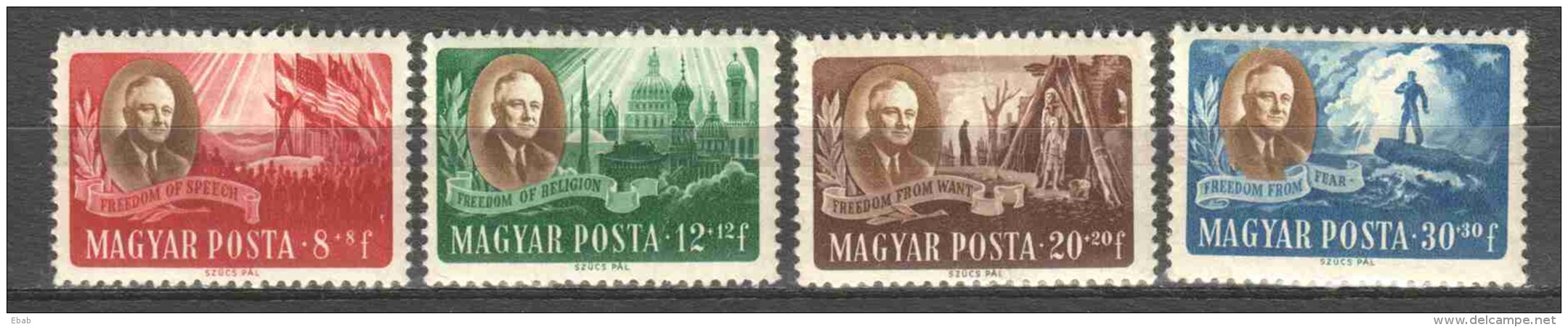 Hungary 1947 Mi 985-988 MH - Unused Stamps