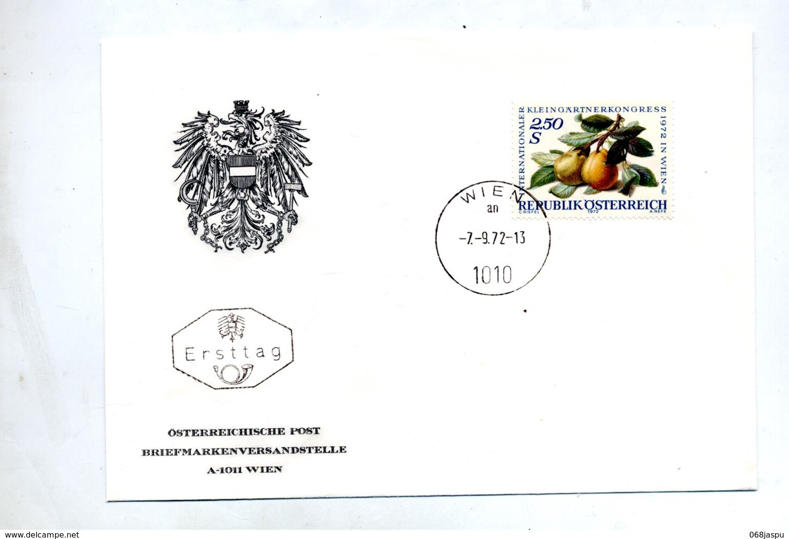 Lettre Fdc ? Cachet Wien Congres Arboriculteur  Poire - FDC