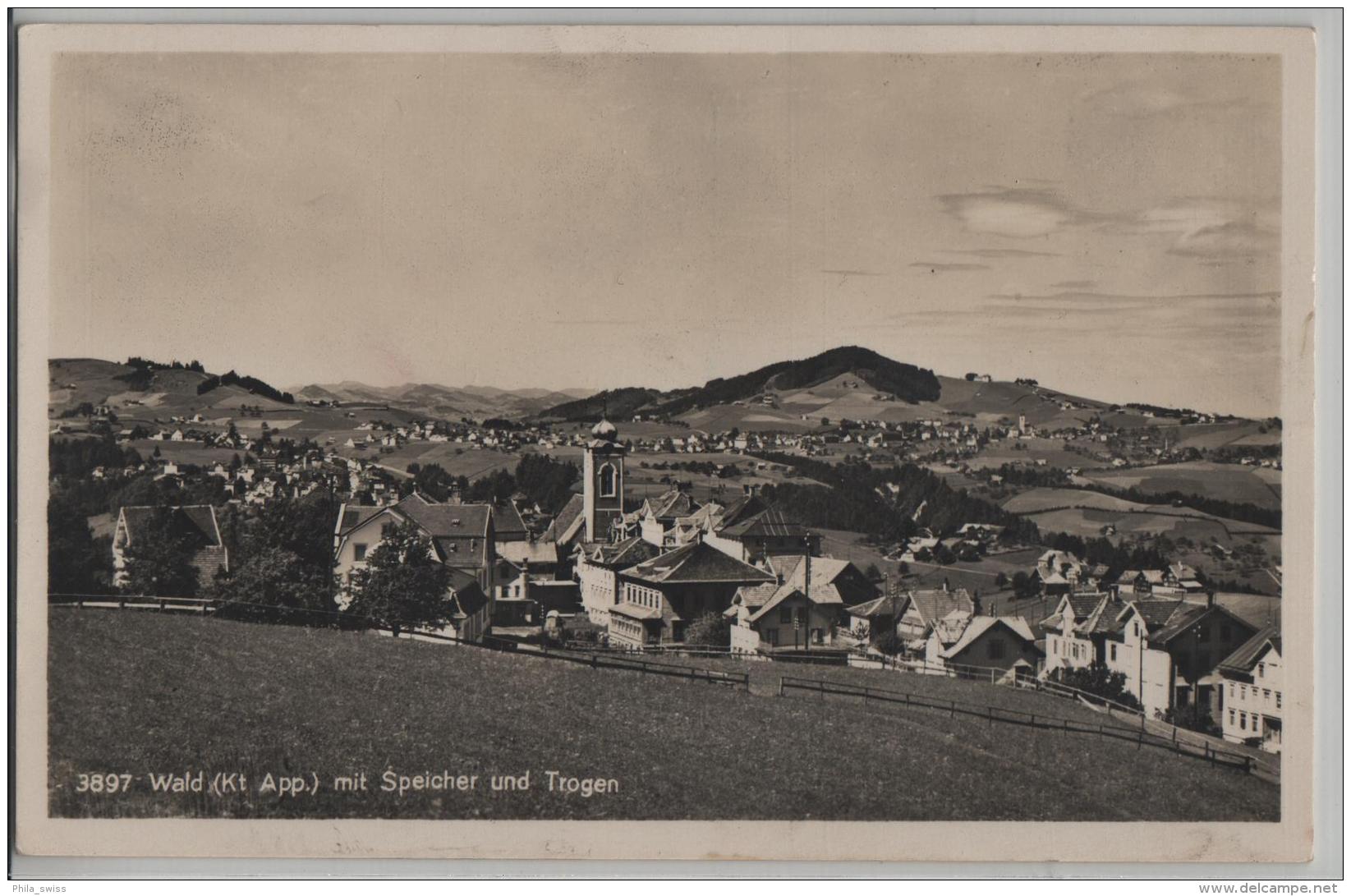 Wald Appenzell Mit Speicher Und Trogen - Photo: Frei & Co. No. 3897 - Speicher