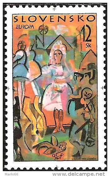 Slovakia - 1998 - Europa CEPT - National Festivals And Traditions - Marriage - Mint Stamp - Nuevos