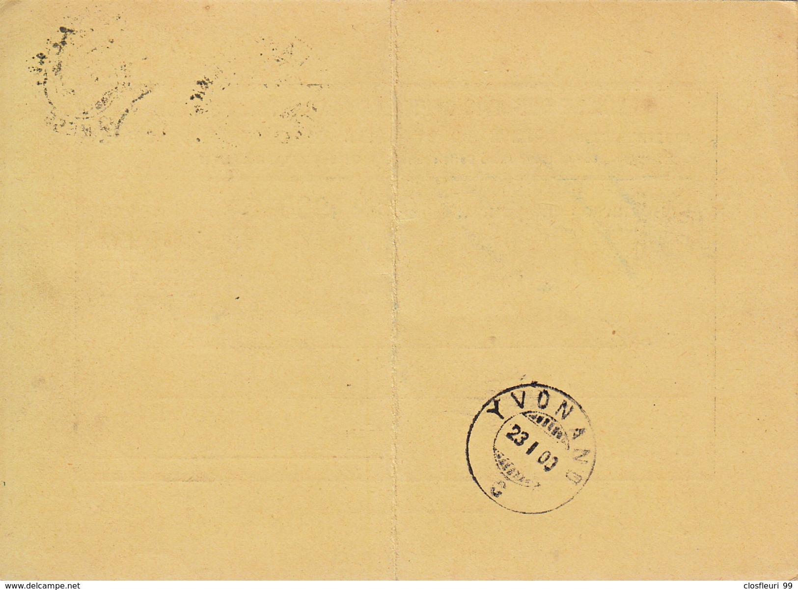Remboursement  Pour 1900: Feuille Avis Officiels Du Canton De VD / 23.1.1900. Cachet Arrivée Yvonand - Brieven En Documenten