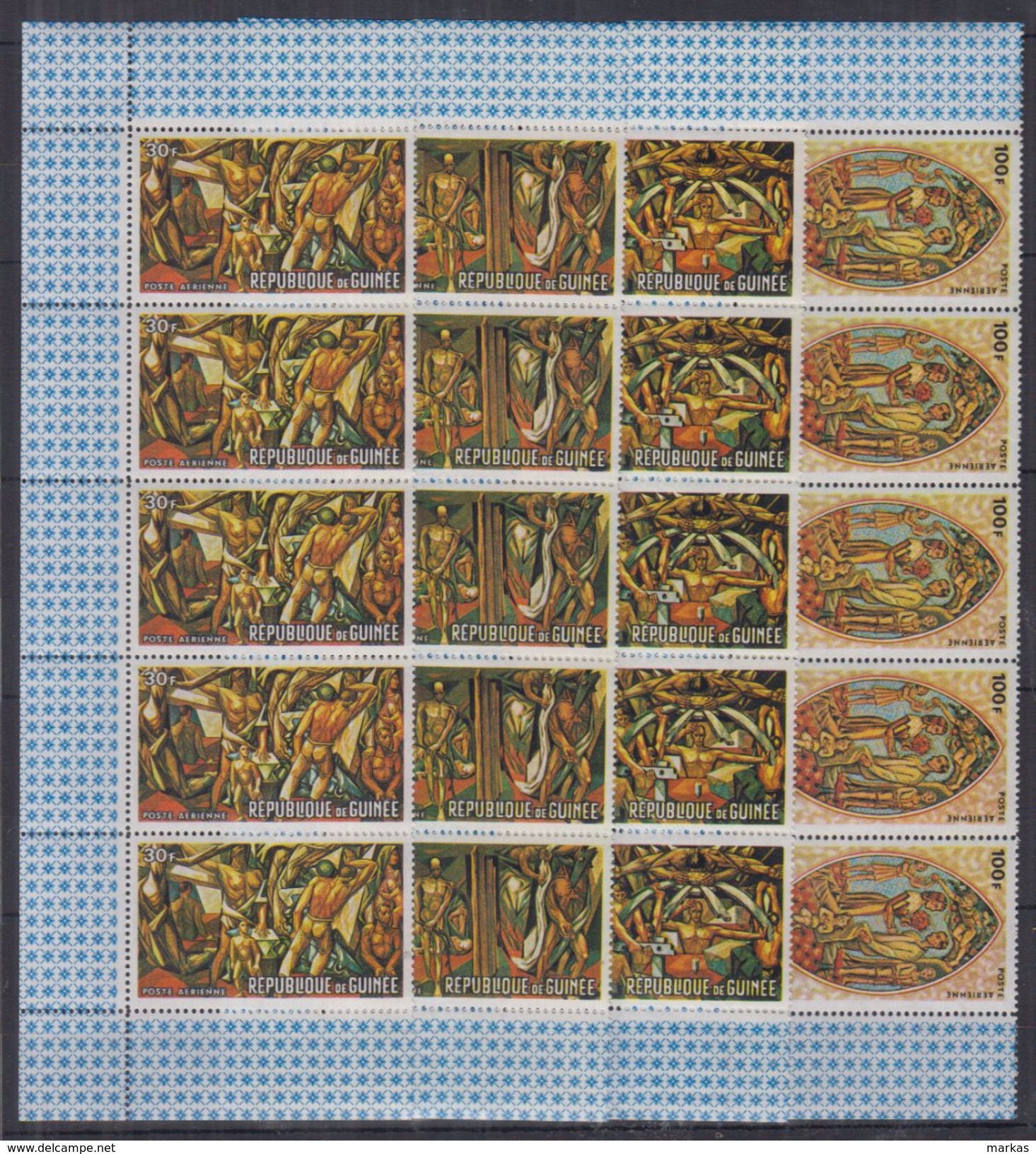 K31 5x Guinea - MNH - Art - Painting - Sonstige & Ohne Zuordnung