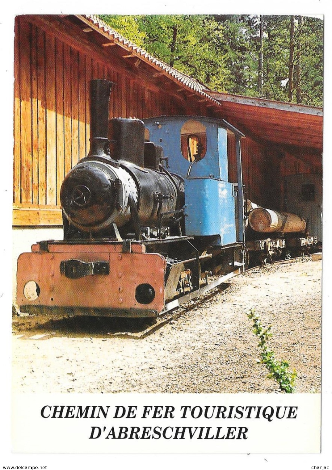 Cpm: 57 ABRESCHVILLER (ar. Sarrebourg) Chemin De Fer Forestier - Grand Soldat - Train à Bois - Other & Unclassified