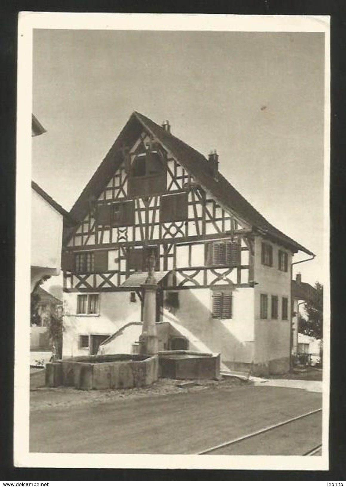 GRÜNINGEN ZH Hinwil 900 Jahrfeier Schloss Und Städtchen Riegelhaus Stadtbrunnen 1938 - Hinwil