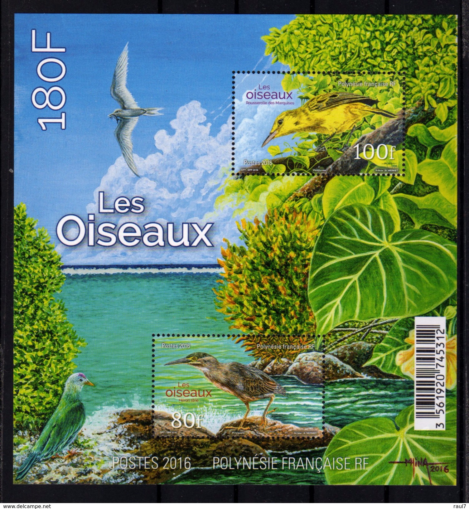 Polynésie 2016 - Faune, Oiseaux De Polynésie - BF Neuf // Mnh - Unused Stamps