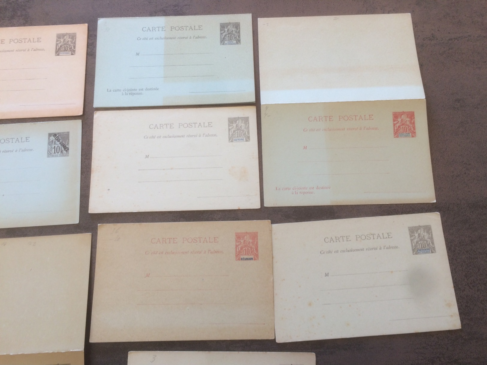 £££ France Colonie collection d'entiers postaux cartes .... , lot peu courant très forte valeur