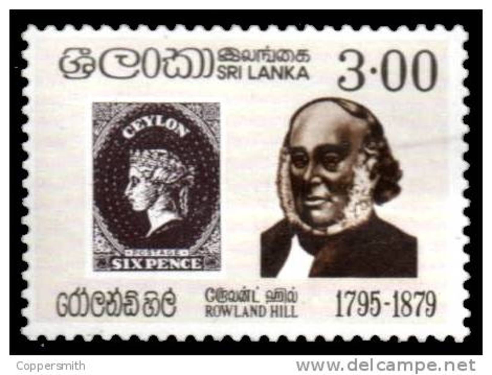 (049) Sri Lanka  1979  Rowland Hill / Stamp On Stamp / Timbre Sur Timbre  ** / Mnh   Michel 504 - Sri Lanka (Ceylon) (1948-...)