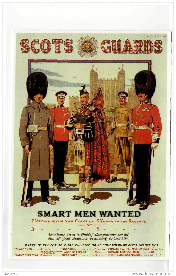 Postcard - Advert For The Scots Guards - Mayfair Cards London New - Unclassified
