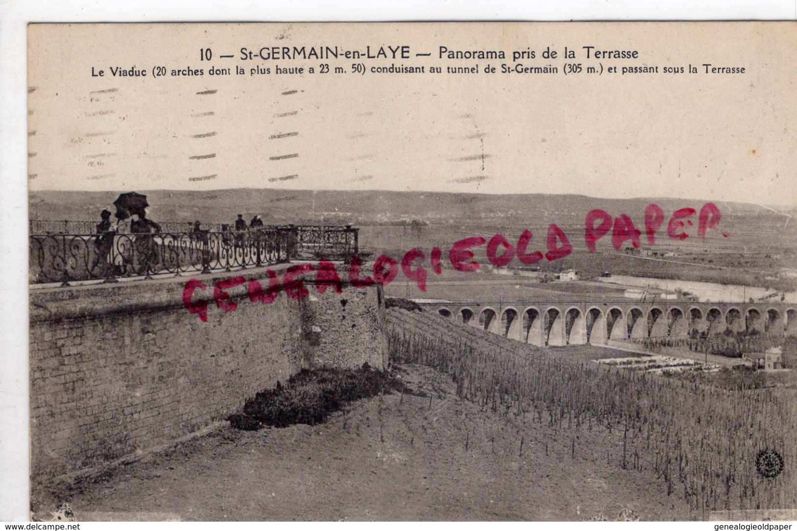 78 - ST SAINT GERMAIN EN LAYE - PANORAMA PRIS DE LA TERRASSE - LE VIADUC CONDUISANT AU TUNNEL DE ST GERMAIN - St. Germain En Laye