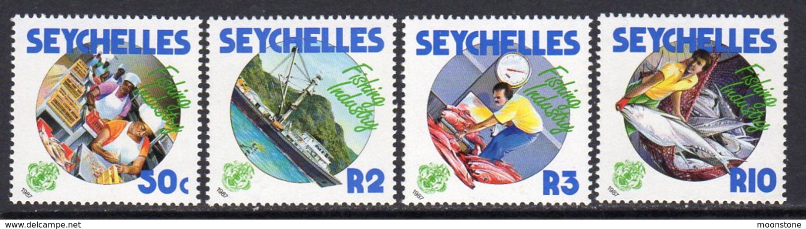 Seychelles 1987 Fishing Industry Set Of 4, MNH (B) - Seychellen (1976-...)