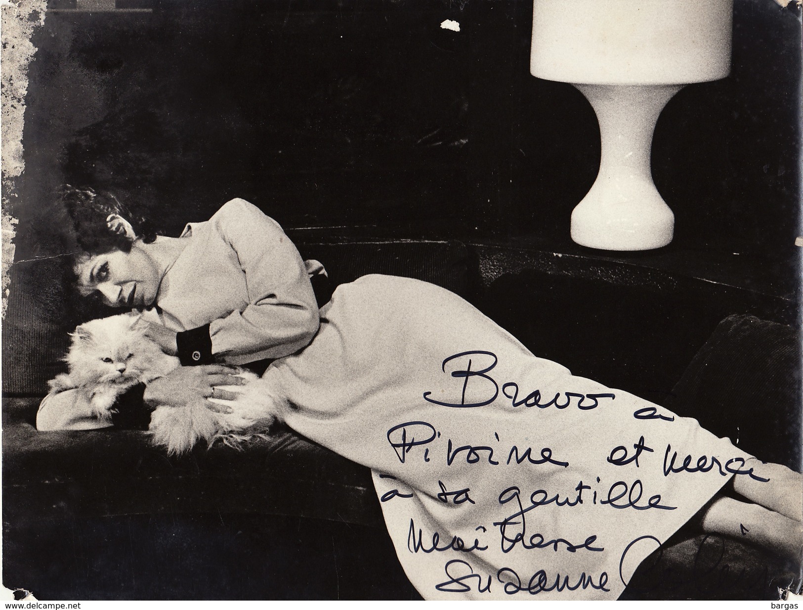 Grande Photo Par Lucien Duval Autographe De Suzanne Colin Opéra Chant Théâtre 23x18cm - Other & Unclassified