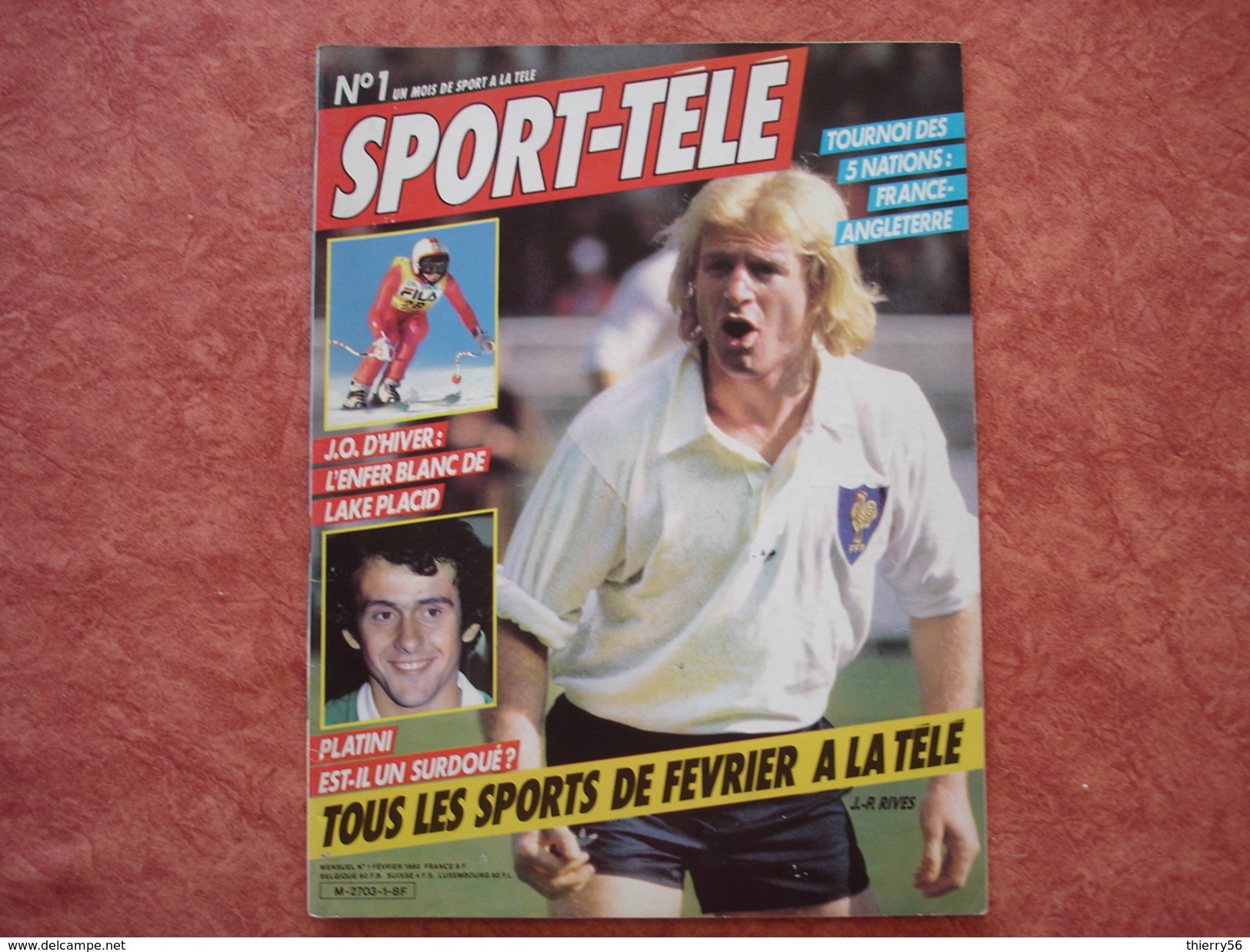 Sport Télé N°1 Février 1980 Rugby Jean-Pierre Rives - Tournoi 5 Nations - Irvine Aguirre Platini Pelen Serrat - Rugby