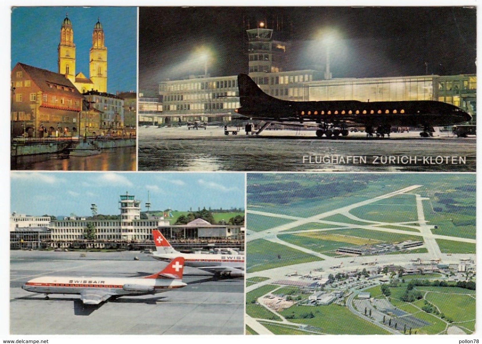 AVIAZIONE - AEREI - FLUGHAFEN ZURICH-KLOTEN - AIRPORT  - 1971 - Vedi Retro - Aerodrome