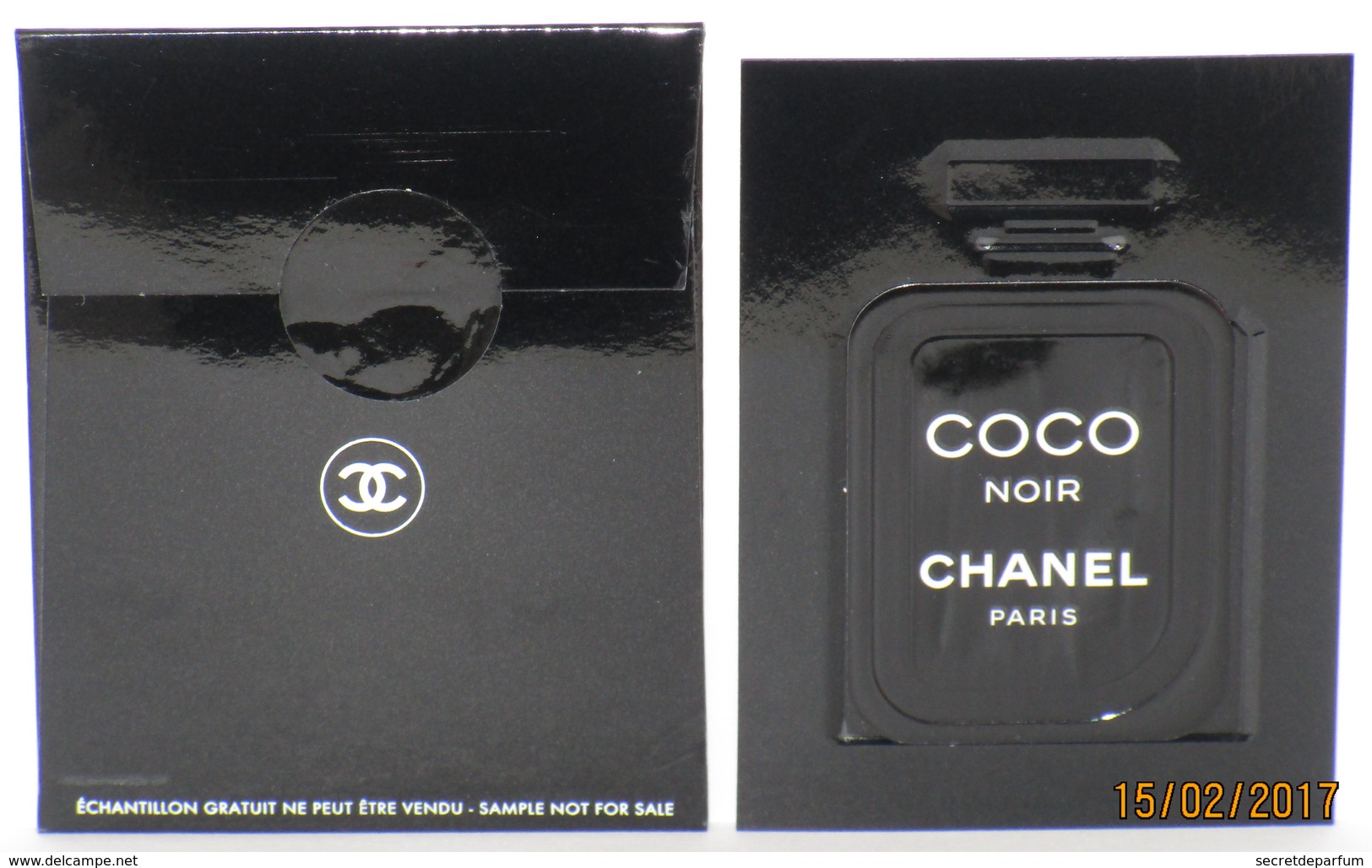 Cartes Parfumées Carte CHANEL COCO NOIR  RECTO VERSO LIQUATOUCH + ENVELOPPE   De CHANEL - Modernes (à Partir De 1961)