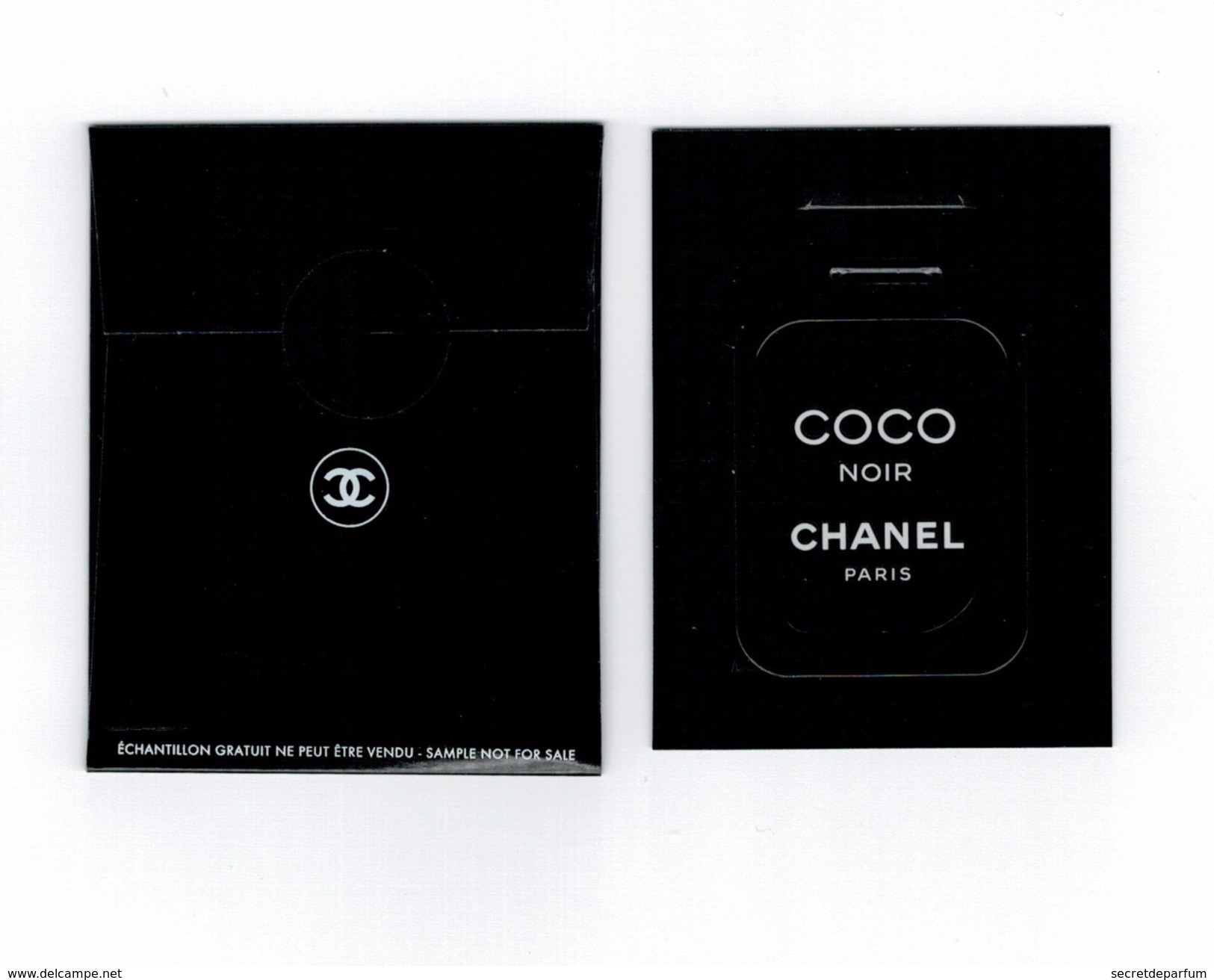 Cartes Parfumées Carte CHANEL COCO NOIR  RECTO VERSO LIQUATOUCH + ENVELOPPE   De CHANEL - Modernes (à Partir De 1961)