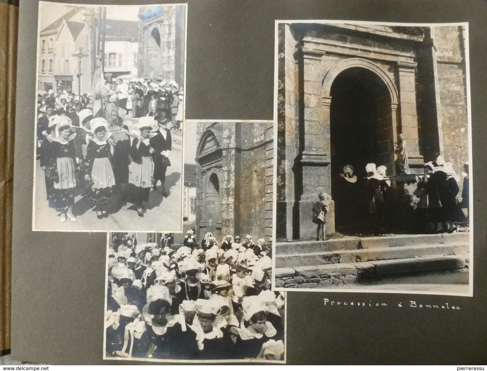 PONT AVEN BANNALEC BIGOUDENE St GILLES CROIX DE VIE PROCESSION  1937 - Lieux