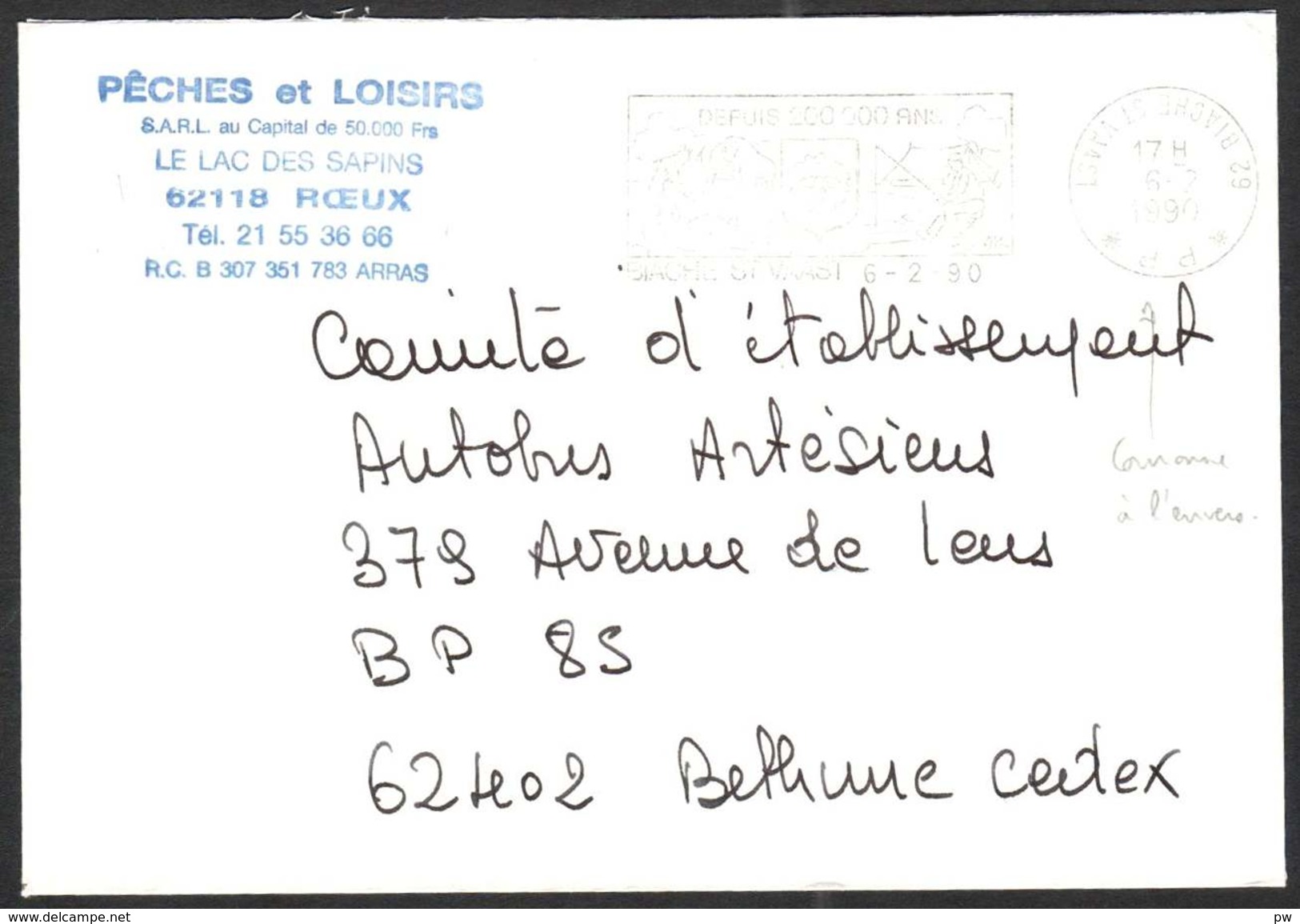 FRANCE '62 BIACHE ST VAAST PP' 1990  1  MARQUE POSTALE - 1961-....