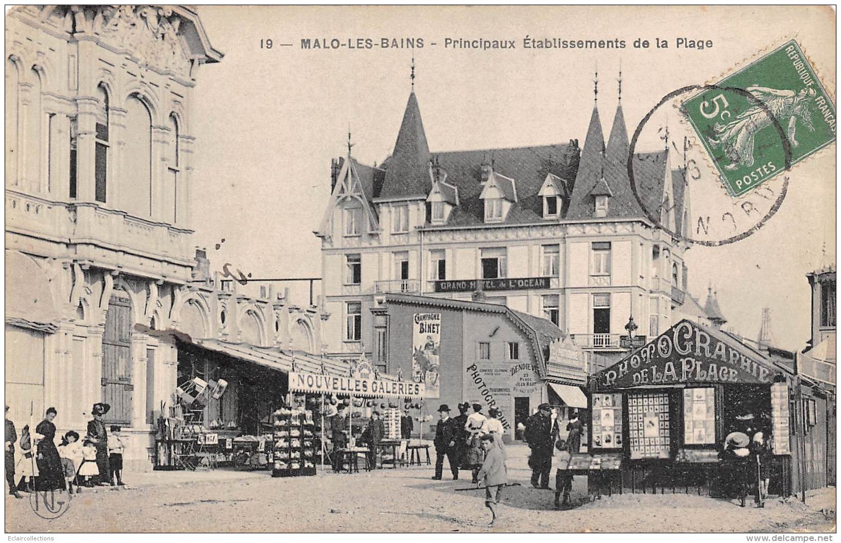 Malo Les Bains    59       Commerces Sur La Place Dont  Nouvelles Galeries Et Photographe     (voir Scan) - Malo Les Bains