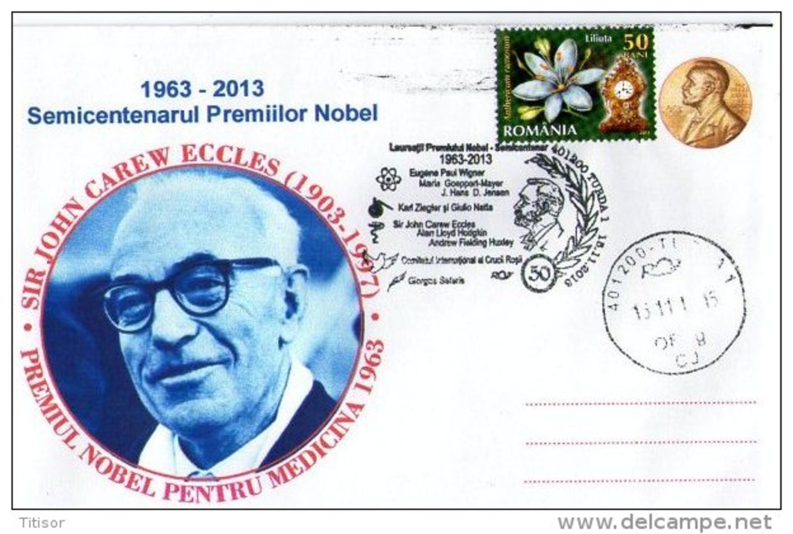 The Nobel Prize In Medicine 1963 - 2013  50 Years. Andrew F. Huxley. - Nobelpreisträger