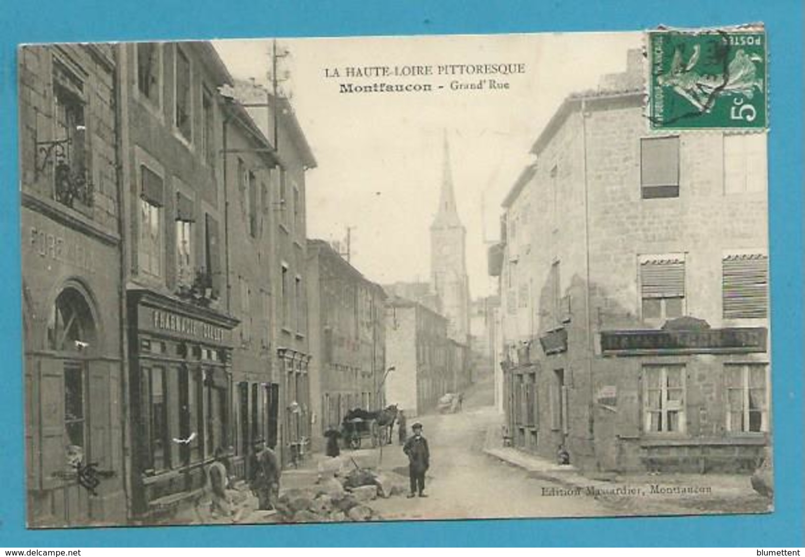 CPA Pharmacie COLLET Grand'Rue MONTFAUCON 43 - Montfaucon En Velay