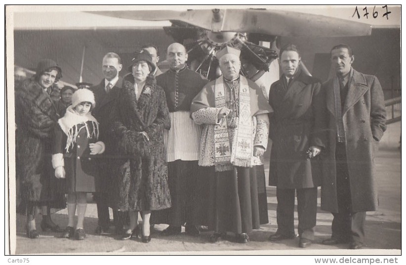 Militaria -  Religieux Bénédiction Avion Farman Lorraine - Marraine Famille Pilote - Photo André Le Bourget - 1919-1938: Entre Guerres