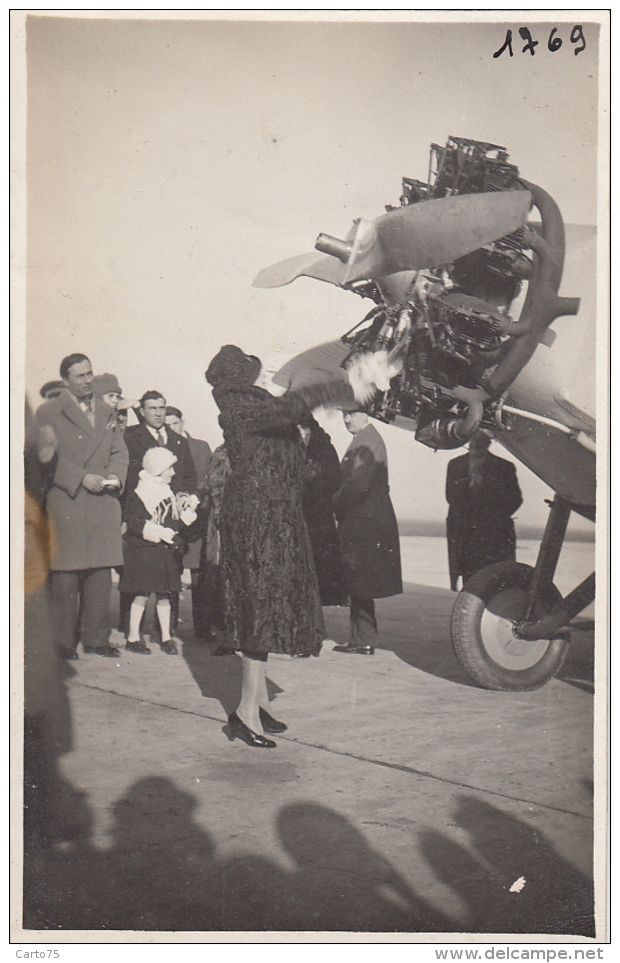 Militaria -  Avion Farman Lorraine - Marraine Bénédiction - Photo André Le Bourget - 1919-1938: Entre Guerres