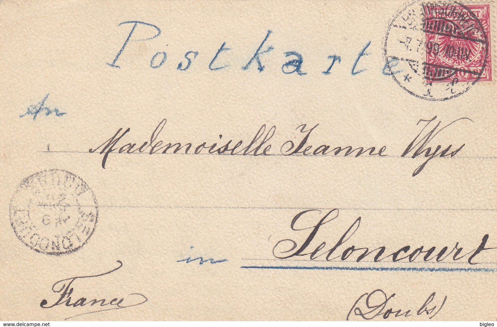 Selbst Gemachte AK Mit Originalzeichnung - 1899 - (int.f.Geschichte Der AK)    (PA-17-140828-x) - Avant 1900