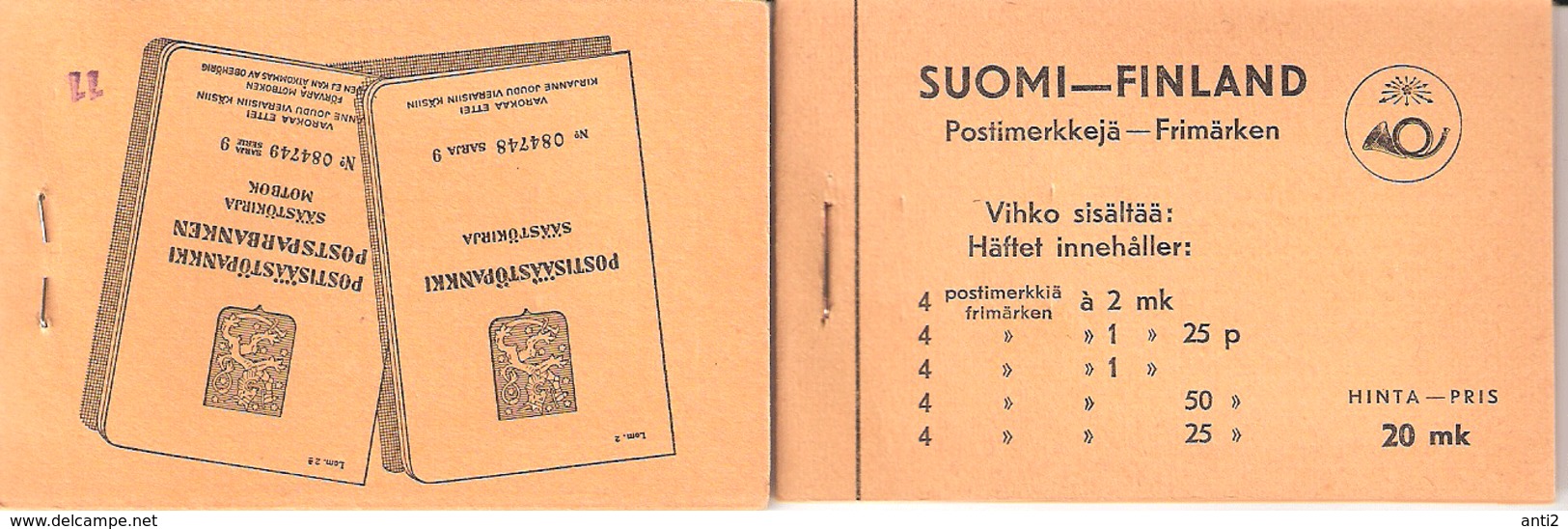 Finland 1936 Lion, Booklet With 4 X 146, 150, 175, 178 And 197 MNH(**) - Ungebraucht