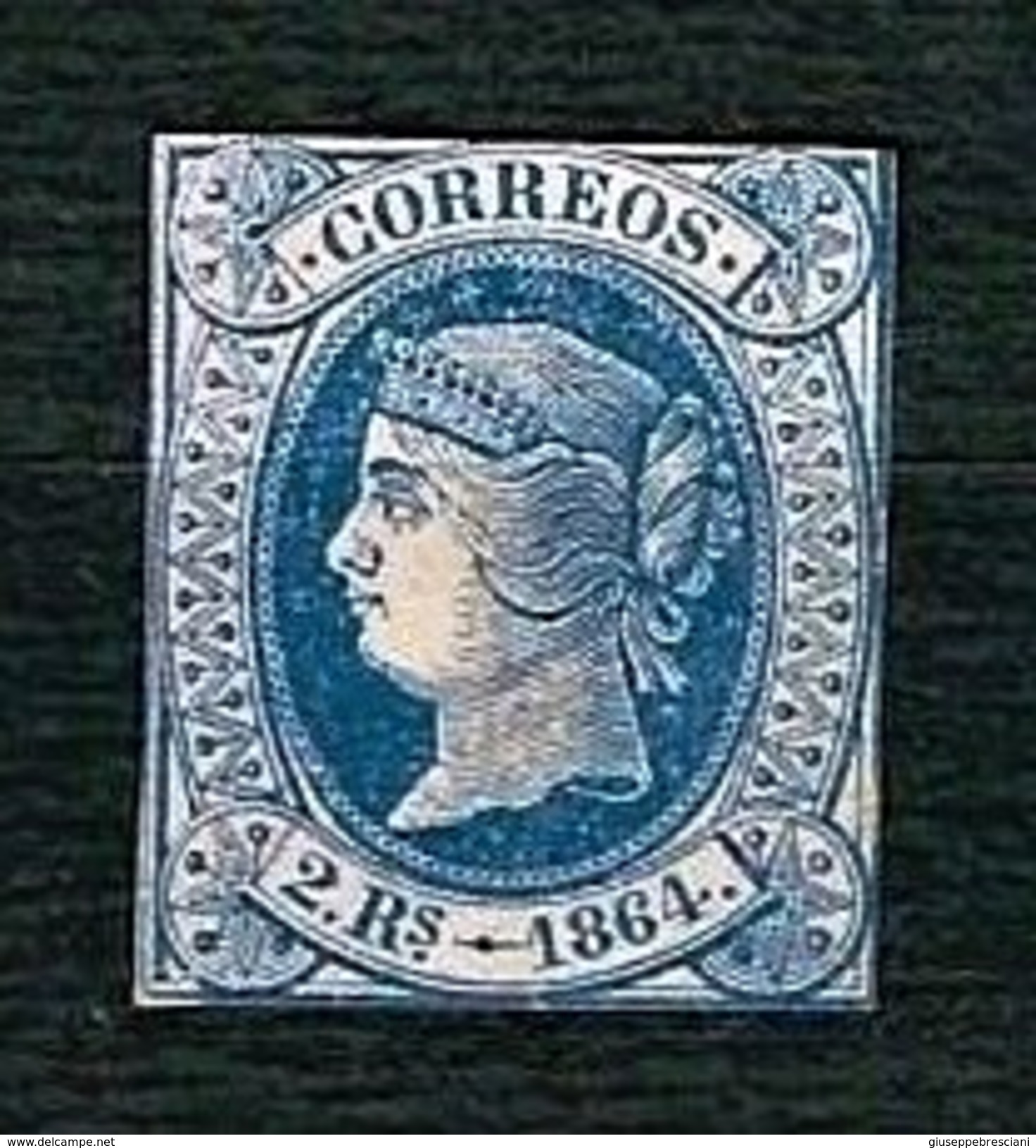 SPAGNA 1864 - Reina Isabella II - 2 R. - Unificato ES 64a - Postfris – Scharnier