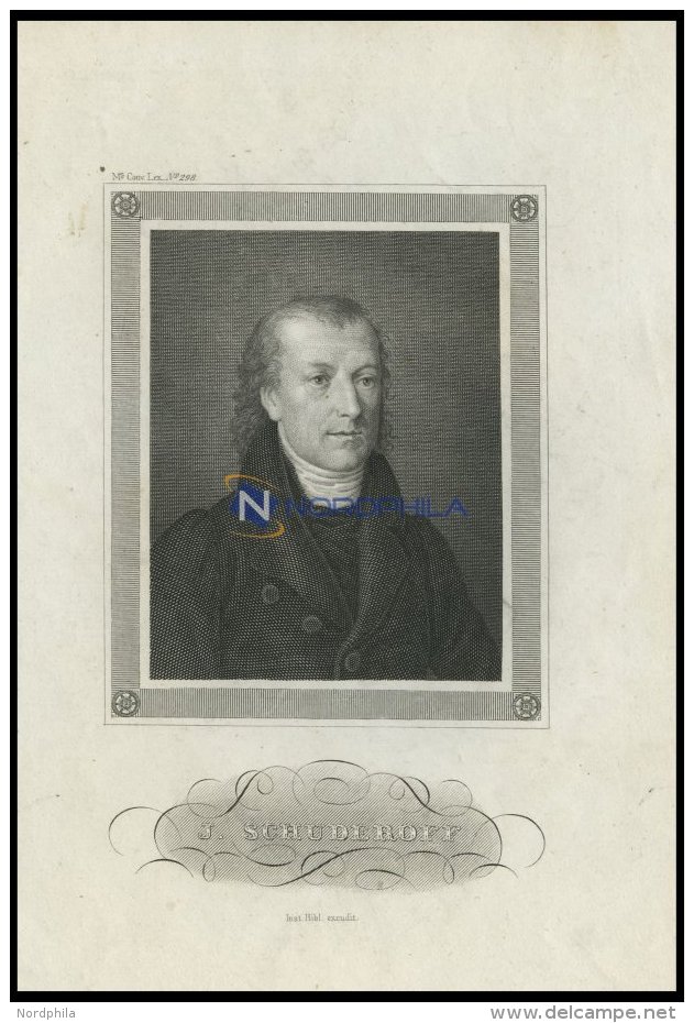 Schuderoff, Stahlstich Von B.I. Um 1840 - Lithographies