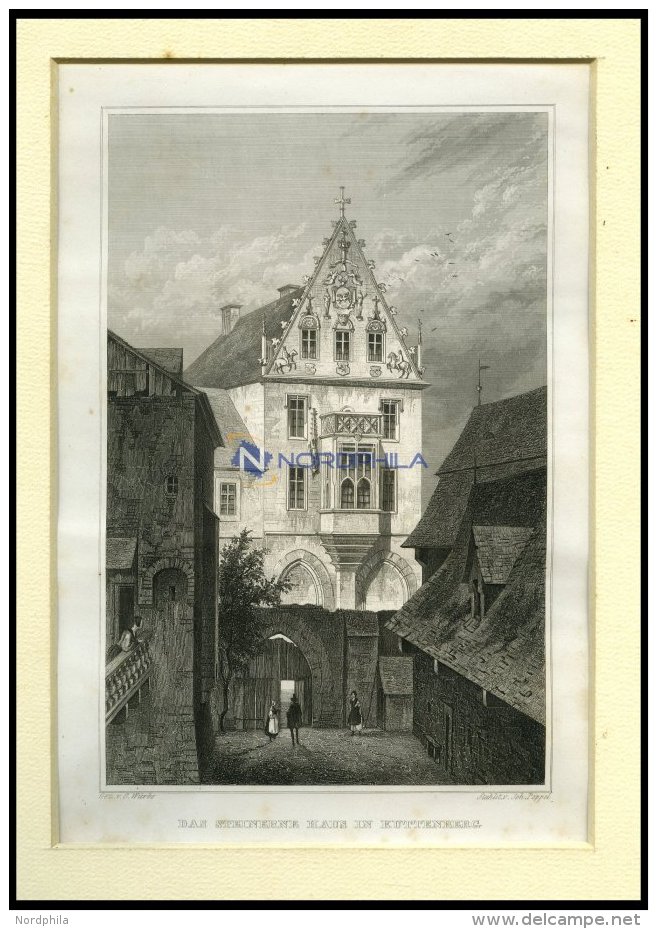 KUTTENBERG: Das Steinerne Haus, Stahlstich Von W&uuml;rbs/Poppel Um 1840 - Lithographies