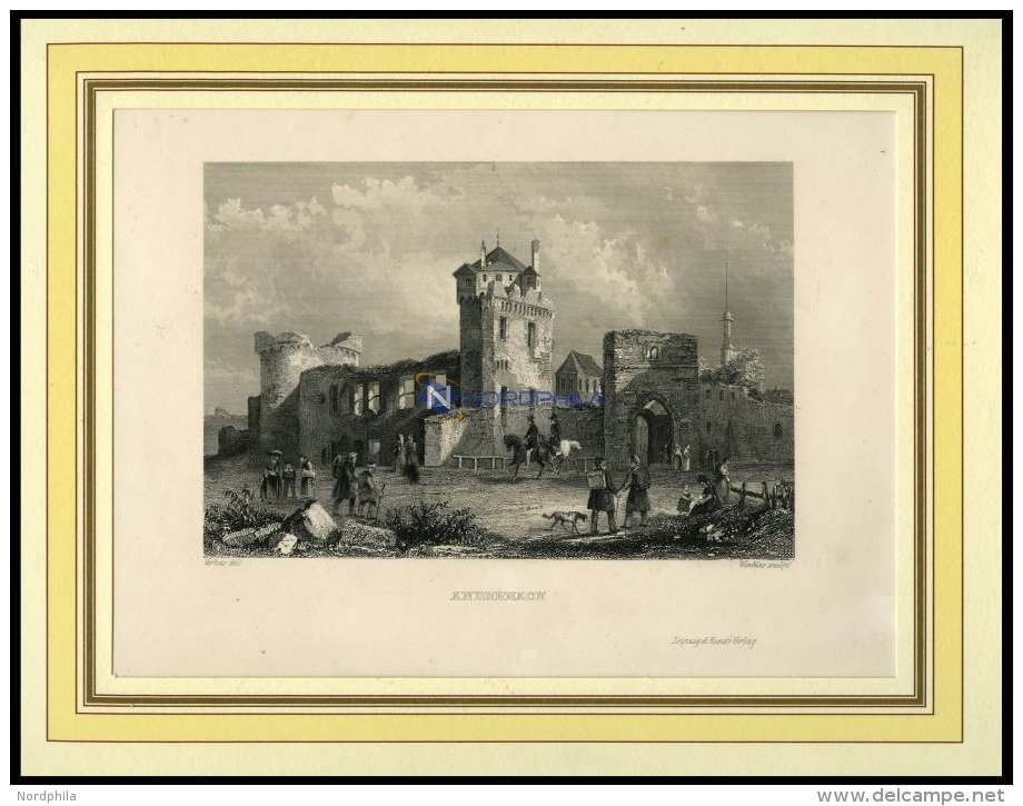 ANDERNACH, Teilansicht, Stahlstich Von Verhas/Winkles Um 1840 - Lithographies