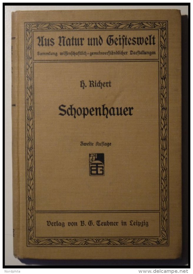 KLASSISCHE LITERATUR Hans Richert: Schoppenhauer - Seine Perss&ouml;nlichkeit, Seine Lehre, Seine Bedeutung, Sechs Vortr - Other & Unclassified