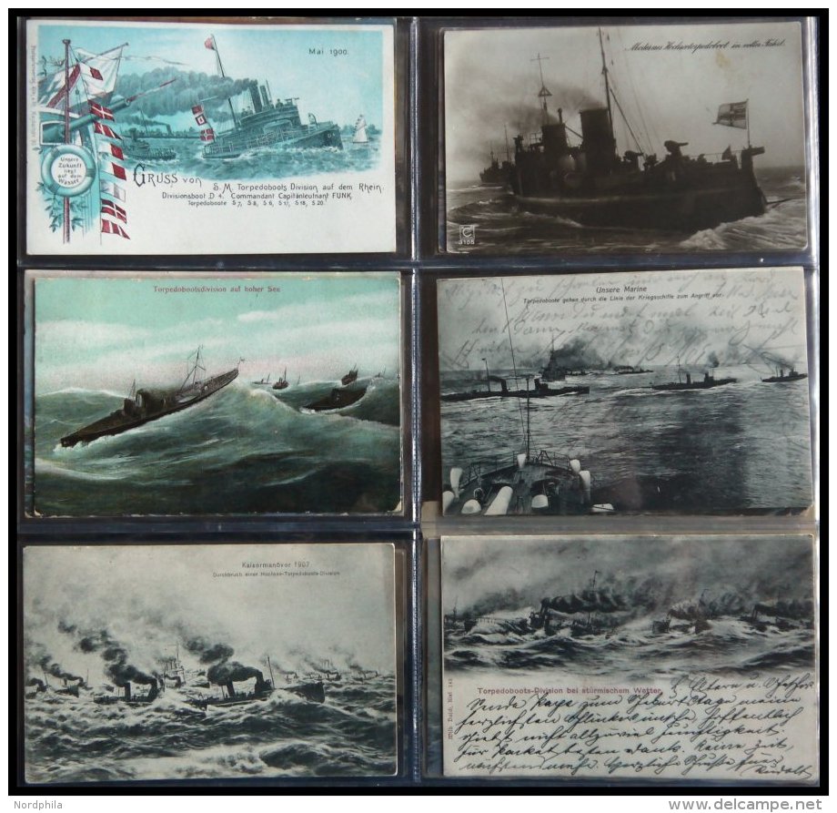 ALTE POSTKARTEN - SCHIFFE KAISERL. MARINE BIS 1918 Torpedoboote: 23 Verschiedene, Teils Seltene Ansichtskarten - Warships